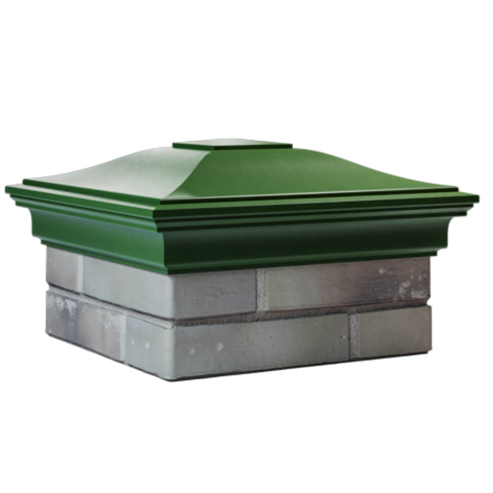 Колпак Zking Монблан Зеленый на столб 1.5х1.5 кирпича (385х385мм) в Клину фото