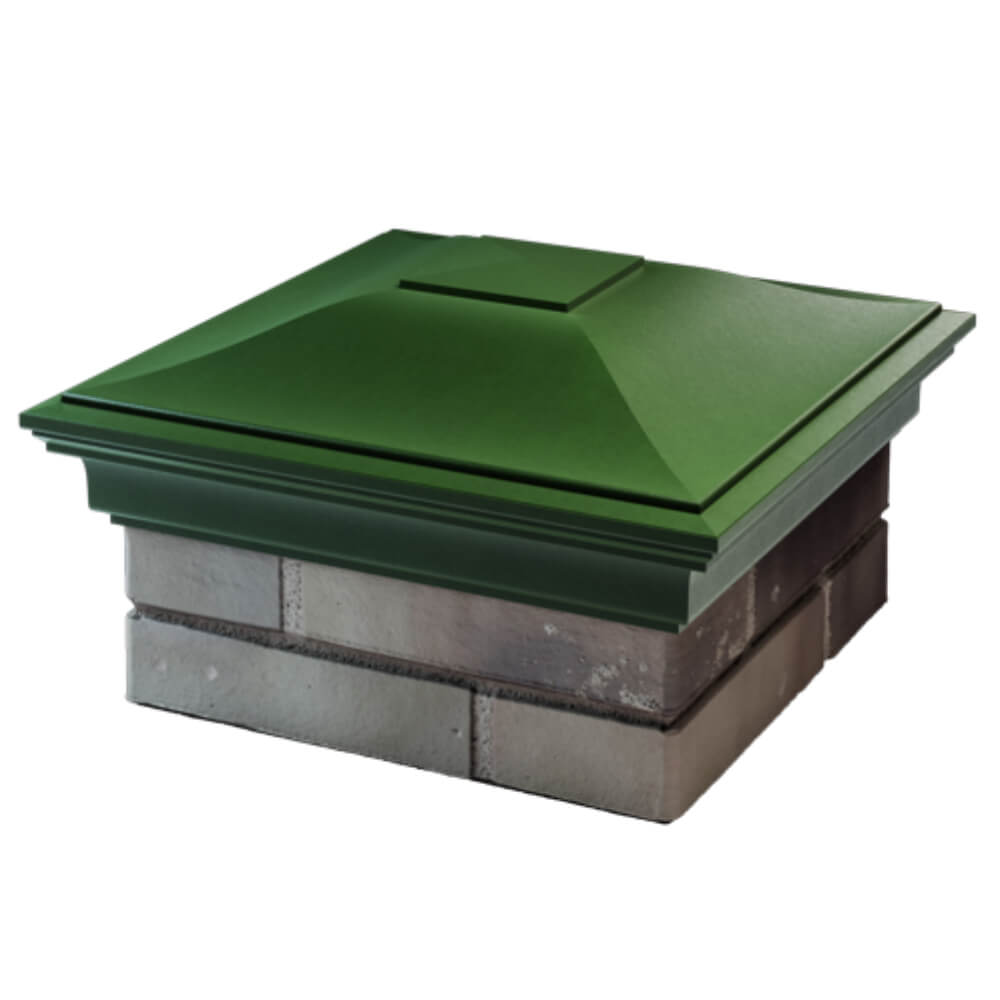 Колпак Zking Монблан Зеленый на столб 1.5х1.5 кирпича (385х385мм) в Клину фото
