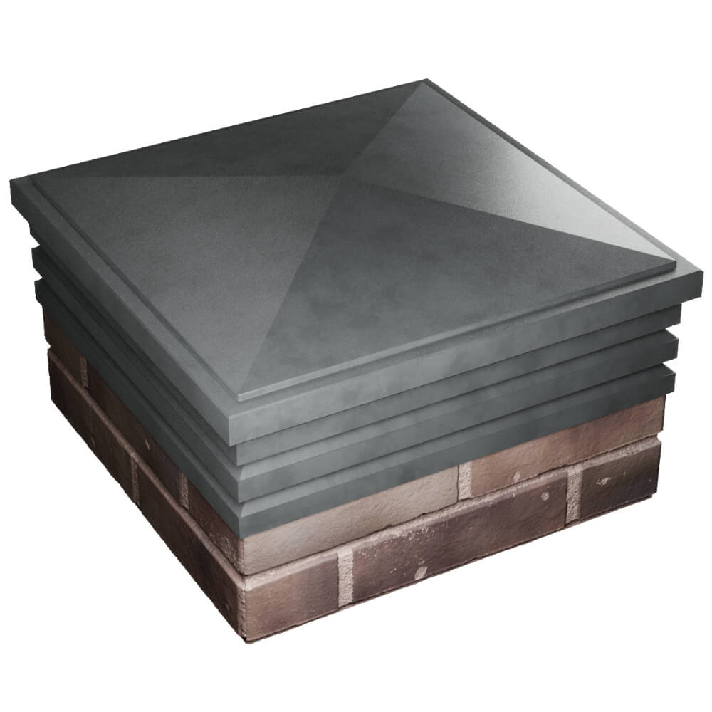 Колпак Zking Бона ХайТек Серый на столб 2х2 кирпича (513х513мм) в Клину фото