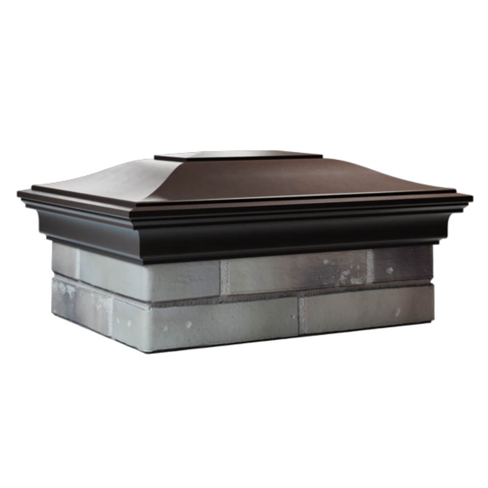 Колпак Zking Монблан Коричневый на столб 2х1.5 кирпича (515х385мм) в Клину фото