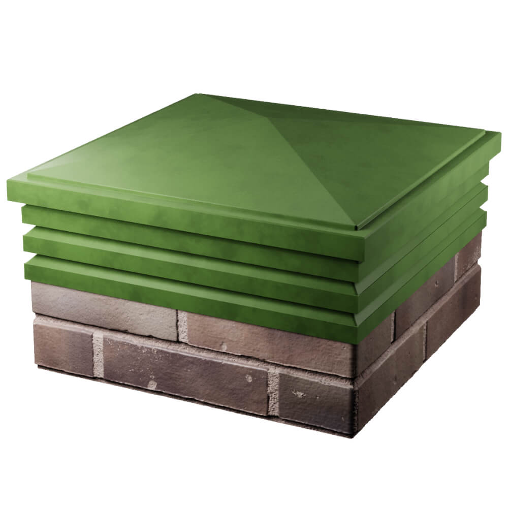 Колпак Zking Бона ХайТек Зеленый на столб 2х2 кирпича (513х513мм) в Клину фото