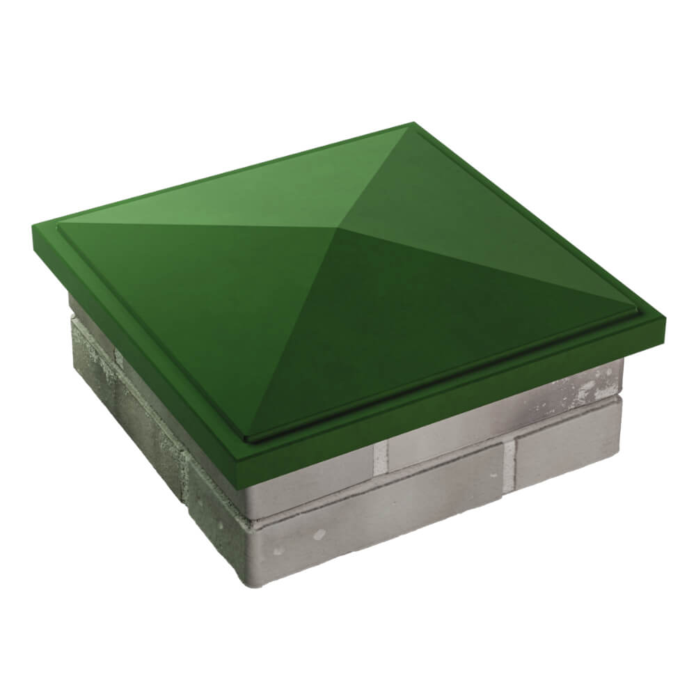 Колпак Zking БонаМоно Зеленый на столб 1.5х1.5 кирпича (385х385, 400х400мм) в Клину фото