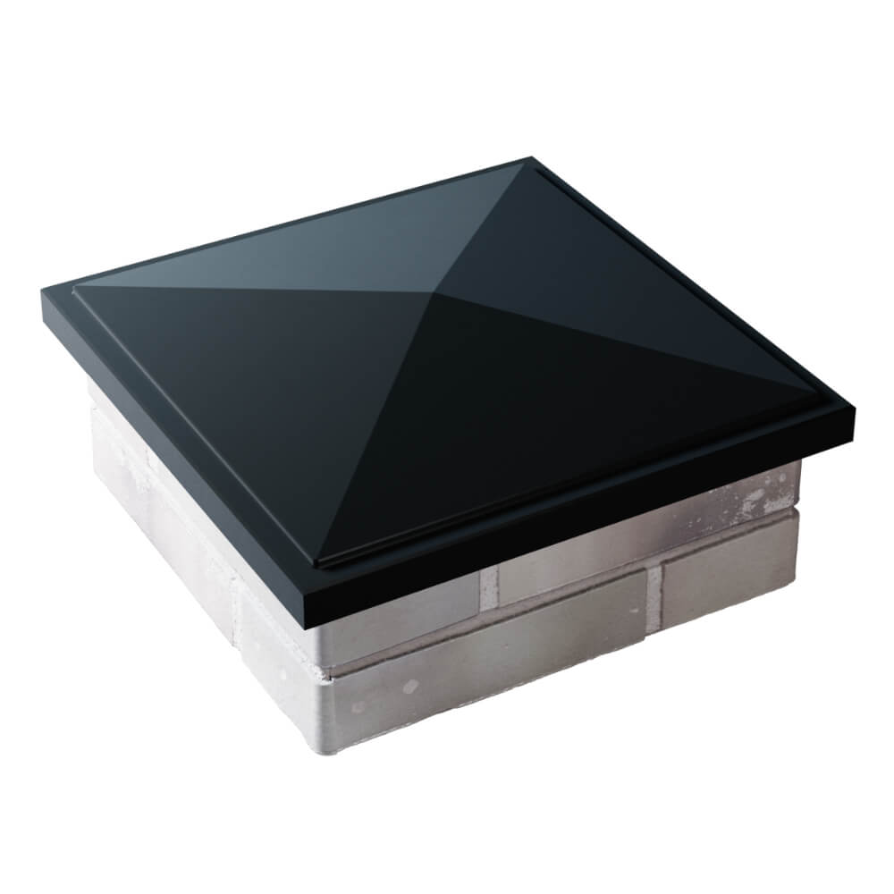 Колпак Zking БонаМоно Черный на столб 1.5х1.5 кирпича (385х385, 400х400мм) в Клину фото