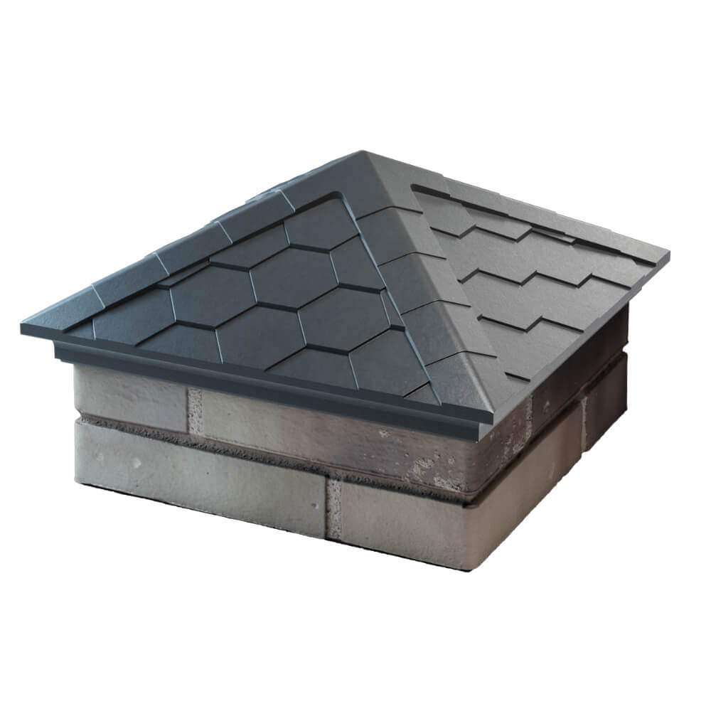 Колпак Zking Эверест Серый на столб 1.5х1.5 кирпича (390х390мм) в Клину фото