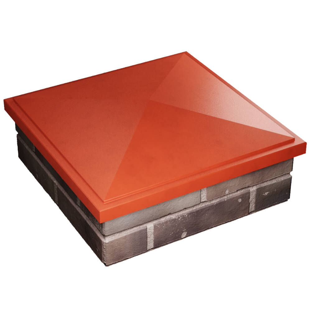 Колпак Zking БонаМоно Красный на столб 2х2 кирпича (515х515, 530х530мм) в Клину фото