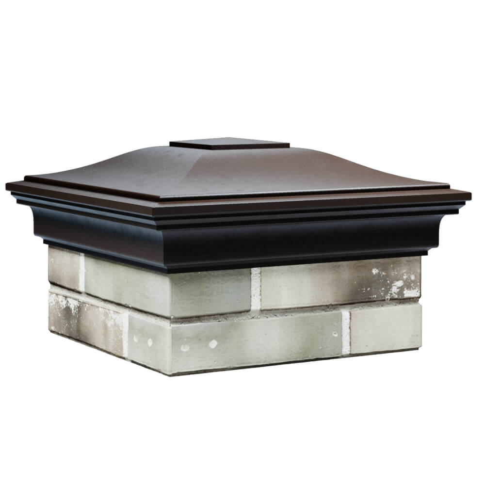 Колпак Zking Монблан Коричневый на столб 1.5х1.5 кирпича (385х385мм) в Клину фото