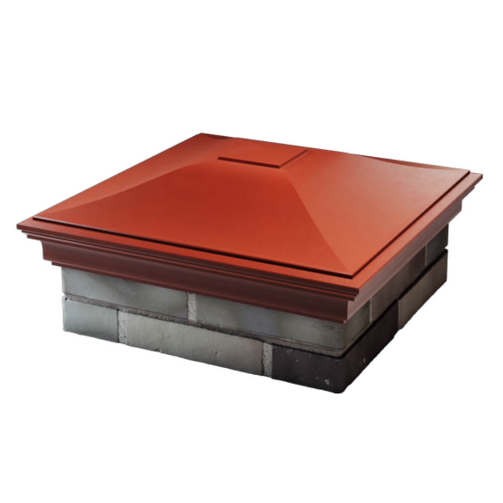 Колпак Zking Монблан Красный на столб 2х2 кирпича (515х515мм) в Клину фото