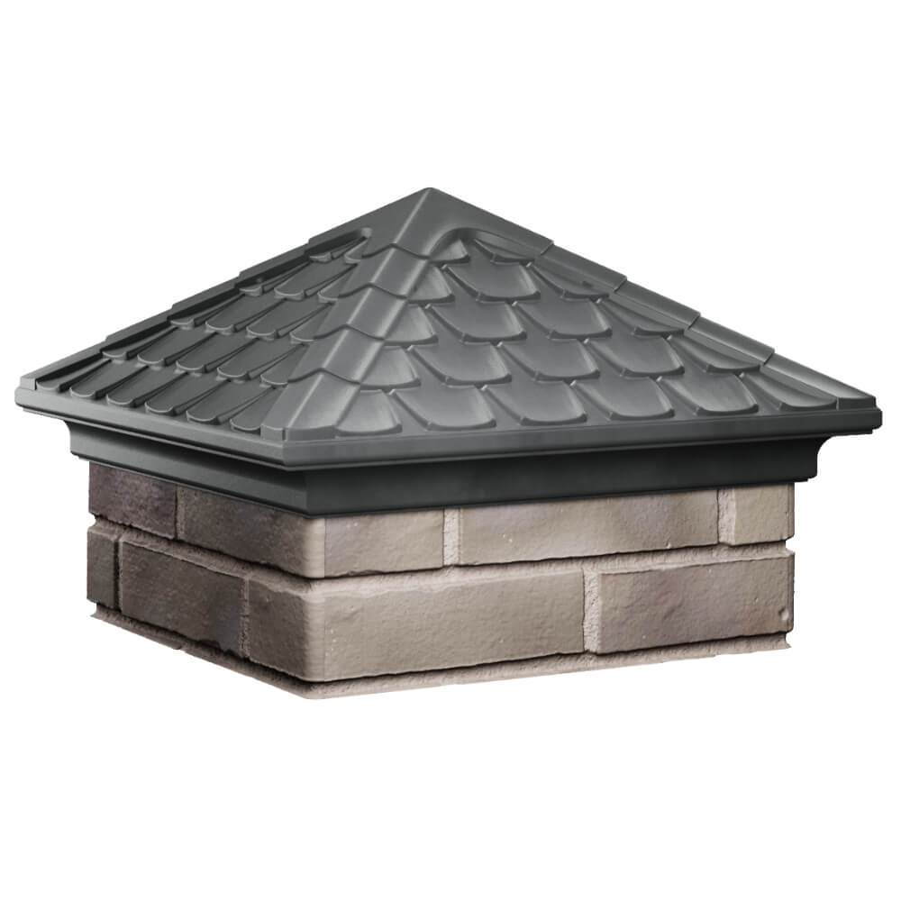 Колпак Zking Эльбрус Серый на столб 1.5х1.5 кирпича (385х385мм) в Клину фото