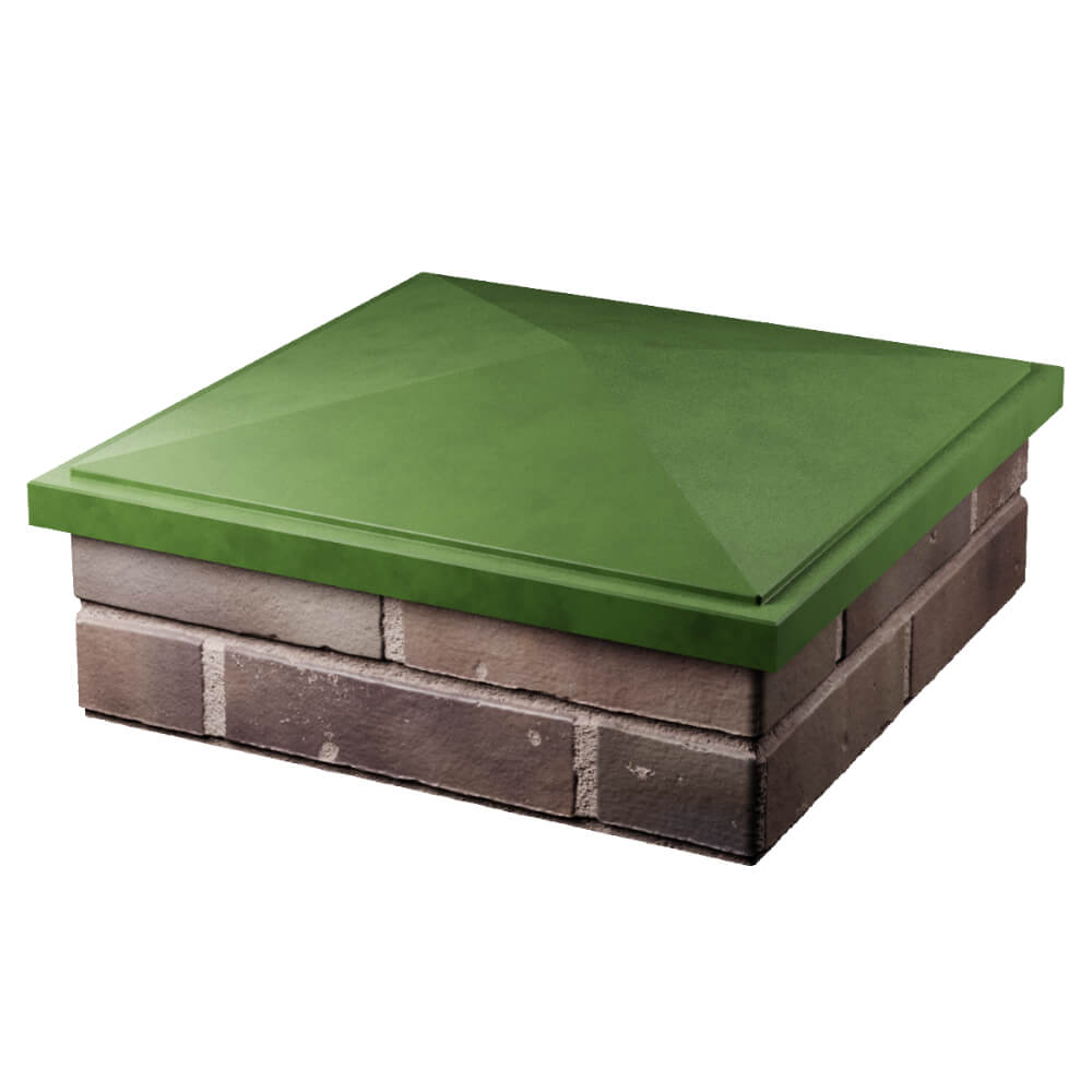 Колпак Zking БонаМоно Зеленый на столб 2х2 кирпича (515х515, 530х530мм) в Клину фото