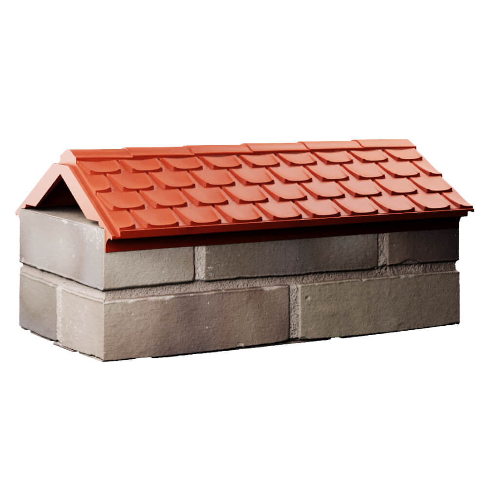 Парапет Zking Эльбрус Красный с посадкой на 1 кирпич (255мм) Клин фото