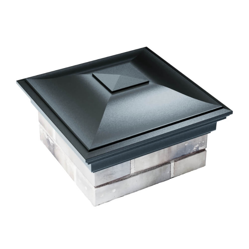 Колпак Zking Монблан Черный на столб 1.5х1.5 еврокирпича 0.7НФ (355х355мм) в Клину фото