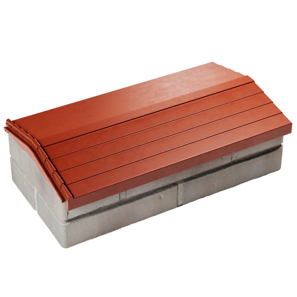 Парапет Zking Бона ХайТек Красный с посадкой на 1 кирпич (200/225/255мм) в Клину фото